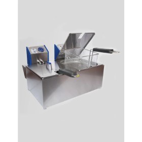 Resim Elektrikli 2500 W, 5+5 Litre, 1/2 Çift Gastronom Fritöz, Gri 