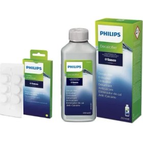 Resim Philips CA6700/10 Espresso Makinesi Kireç Temizleme Solüsyonu - CA6704/10 Yağ Çözücü Tablet 2'li Avantaj Set 