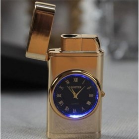 Resim Quartz Saatli Torch Jet Çakmak Altın 