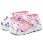 Resim First Step Kelebek Desenli Keten Çocuk Ayakkabı-pembe-f-4007 