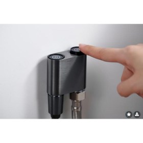 Resim Creavit Taharatmatik Bide Sprey Yıkama Sistemi Manyetik Askı ve Etejerli Gun Grey H707GR 