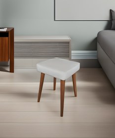 Resim Depolife Gürgen 4 Ayaklı Tabure Puf Bank Salon Yatak Odası Mutfak Taburesi 