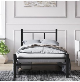 Resim Metal Karyola, Defne Metal Karyola 90x200 cm Siyah Renk 