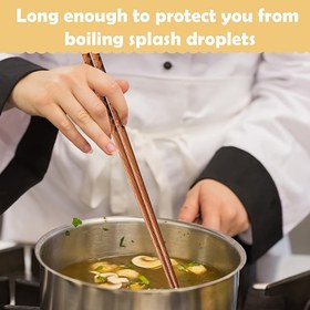 Resim 2 adet, Uzun Ahşap Pişirme Çubukları, Tekrar Kullanılabilir Ahşap Çubuklar, Noodle Kızartma Chafing Tabakları için Kullanılır, Süper Uzun Mutfak Pişirme Çubukları 