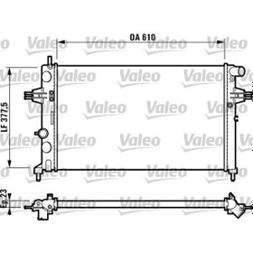 Resim Valeo 732729 Radyator Su Klimali Mekanik ( Opel : Astra G 1.6 98-- ) 1300189 1300214 (WA746841) 