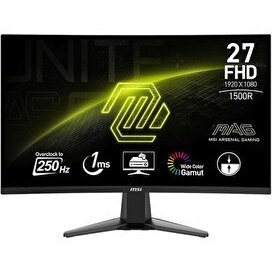 Resim MSI MAG 27C6X 27" 1920x1080 250Hz 1ms HDMI DP Curved Adaptive Sync Curved Gaming Monitor 
