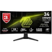 Resim Msı Mag 346cq 34 180hz 1ms Freesync Premium Curved 1500r Uwqhd Cece5msı0297 