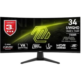 Resim Msı Mag 346cq 34 180hz 1ms Freesync Premium Curved 1500r Uwqhd Cece5msı0297 