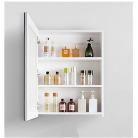 Resim Taç-Dek Tek Kapaklı %100 Suntalan Aynalı Banyo Dolabı Üst Modülü Beyaz Suntalam Üst Modül 60x40 