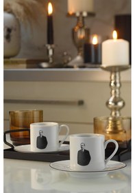 Resim Kütahya Porselen Atatürk 4 Parça 2 Kişilik Kahve Takımı 11563 