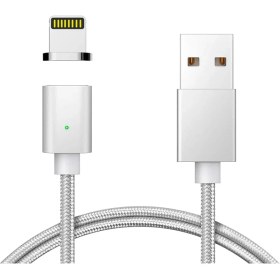 Resim Fitt Manyetik Mıknatıslı Lightning Hızlı Şarj USB Kablo Qc 3.0 Silver 