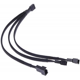 Resim Alfais 4303 4 Pin Fan Çoklayıcı Y Pwm Çoklayıcı Splitter Kablosu 
