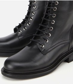 Resim Hotiç Kadın Deri Siyah Fermuarlı Postal Düz Bot 01boh313040a100 01boh313040a100 Siyah 