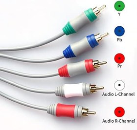 Resim Wii U Multi Out 5RCA 480P HD Ses Video Kablosu 6 Ayaklar için Wii için Bileşen Kablosu 
