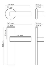 Resim Kapı Kolu Zk93 Ollo Krom Saten Yuv. Rozetli Wc 