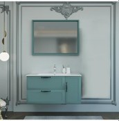 Resim Denko Beyoğlu 100 Cm Mdf Mat Yeşil Banyo Dolabı Takımı Yeşil 