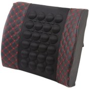 Resim Novahub Siyah, Kırmızı Araba Elektrikli Masaj Minderi Araç Koltuğu Sırt Bel Desteği Bel Yastığı Masajı 