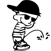 Resim Yaramaz Çoçuk Sticker 10 x 12 cm 