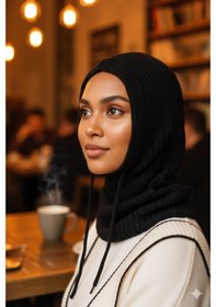Resim Sosyal Çarşı Siyah Balaclava Triko Başlık Siyah 