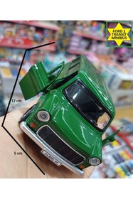 Resim OYUNCAKSAHİLİ Mark 1 Transit 1969 Tarzı Minibüs Nostaljı Metal Kapı Açılır ışık Ses Koleksiyon Model Yeşil 