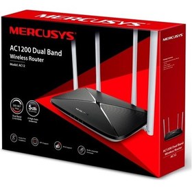 Resim Tp-link Mercusys Ac12 Ac1200 4 Port 10/100 4x5dbı 300mbps Kablosuz Router 