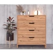 Resim Ankara Mobilya Efes 4 Çekmeceli Modern Şifonyer Atlantik Çam 80 cm Genişlik 83 cm Yükseklik 