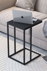 Resim MİLVAKİ Dia Siyah C Sehpa, Koltuk Sehpası, Koltuk Yanı Sehpası, Laptop Sehpası, Tablet Sehpası 