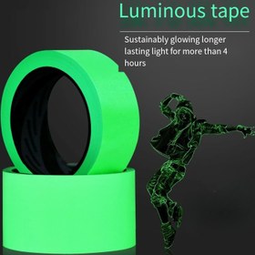 Resim 1 Rulo Parlayan Kedi Bantı, Yeşil Floresan Güvenlik İşareti Bantı, Kendinden Işıklı Uyarı Konumlandırma Bantı, Güvenlik Kapıları, Merdivenler, Anahtarlar, Gece Süslemeleri, Açık Hava Aktiviteleri vb. için Uygun 