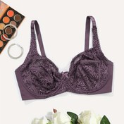 Resim Plus Beden Kadın Kırmızı Çiçekli Dantel Kontrast Sütyen - Seksi Yarı Şeffaf İnce Askısız Bralette, Elde Yıkama, Dantelli Kenarlı, Zarif Kumaş İşçiliği, Sensüel İç Giyim 