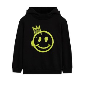Resim Skechers B Heavy Weight Fleece Hoodie Erkek Çocuk Siyah Sweatshirt 
