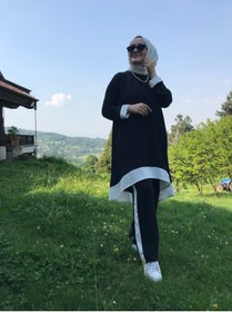 Resim AYSUN AYDEMİR Siyah Betaz Ikili Eşofman Takım 