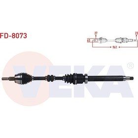 Resim Genel Markalar Komple Aks Sag On Ford Focus Iii 1.6 Ti-vct M-t Uzunluk 961 Mm 2011-2015 