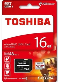 Resim Toshiba 16Gb 48Mb/Sclass10 M301-Ea Thn-M301R0160Ea Micro Sd Kartı 