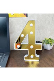Resim moontime alaçatı Büyük Boy LED Işıklı 3D Rakam Sayı Doğum Günü Kutlama Dekoru 