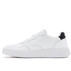 Resim Alberto Guardiani Erkek Beyaz New Era Kalın Tabanlı Deri Sneaker - Beyaz / 4 