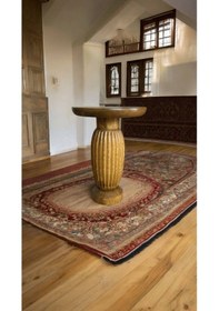 Resim Simillo Wooden Ahşap Tekli Mantar Yan Sehpa Modern Koyu Ceviz Renkli Fiskos Kod:trd10738 Kahverengi 