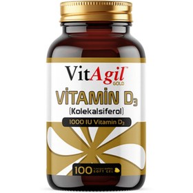 Resim ALLERGO Vitagil Gold Vitamin D3 1000 Iu 100 Kapsül 