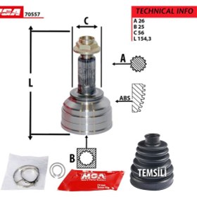 Resim MGA 70557 AKS KAFASI DIŞ MAZDA 626 92-97 2.0 FS 28×23×56 