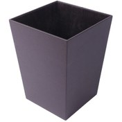 Resim Deri Çöp Kovası Kahve 