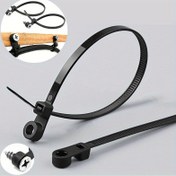 Resim 50/100 adet Vidolu Zip Bağları 20.32 Cm Elektrik Kablosu Bağları Kayışları, Montaj Başlığı Plastik Bağlar Çok Amaçlı Ağır Hizmet Tipi Naylon Zip Bağı İçin İç ve Dış Mekan 