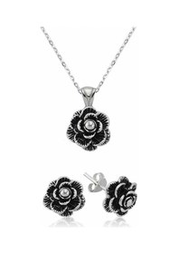 Resim 925 Ayar Gümüş Çiçek Set Çok Renkli 