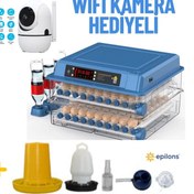 Resim Tam Otomatik 120 Yumurta Kapasiteli Kuluçka Makinesi - Civciv Kaz Hindi Ördek İçin Wifi Kameralı Yedek Motorlu Set 