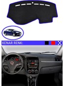 Resim Torpido Koruma Halısı Siyah Kenar Renk Mavi Fiat Linea 2007-2015 İle Uyumlu 