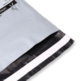 Resim Cepsiz Gri Kargo Poşeti 24x30+5 cm - 100 Adet 