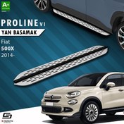Resim S-Dizayn Fiat 500X OEM Still Pro V1 Aluminyum Yan Basamak 173 Cm 2014 Üzeri 