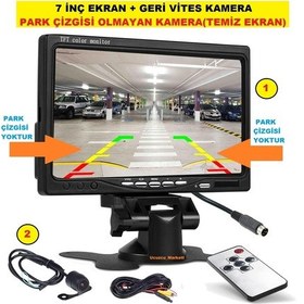 Resim 7 Inç Ekran + Geri Vites Kamera Park Çizgisi Olmayan Kamera 
