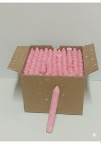 Resim Pembe Uçlu Sanatsal Tebeşir Seti - 100 Lü Ekonomik Kutu Tozsuz Tebeşir Pembe 