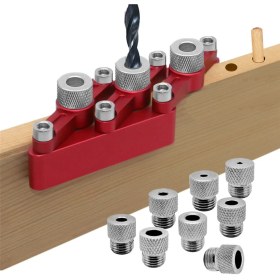 Resim Explosion1 Kendi Kendini Merkezleme Doweling Jig Ahşap Deliği Matkap Kılavuzu Dübel Hole Pozisyoncu 3-10MM Matkap Kollu (Yurt Dışından) 