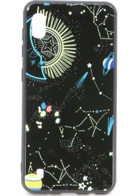 Resim Nettech Samsung Galaxy A10 Uyumlu Desenli Fosfor Seri Arka Koruma 