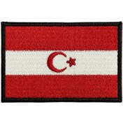 Resim Ex Patch Horasan Türkleri Bayrağı Nakış Peç Patch 8 X 5 Cm 
